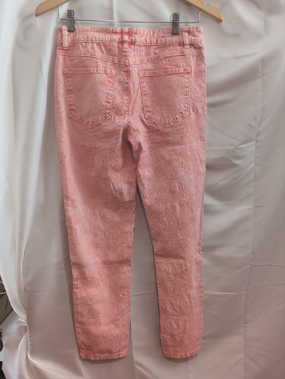 VTG Y2K Parasuco Denim Legend Pink Acid Wash Capri Jeans Sz 28 Like new - Picture 4 of 8